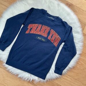 Morgan Wallen Official Merch Navy Blue “ Thank Yew” Sweatshirt Size Small